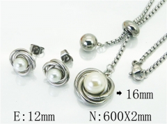 HY Wholesale 316L Stainless Steel Earrings Necklace Jewelry Set-HY59S1892HZL