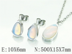 HY Wholesale 316L Stainless Steel Earrings Necklace Jewelry Set-HY06S1041HHQ