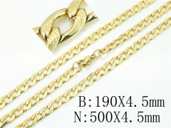 HY Wholesale Stainless Steel 316L Jewelry Fashion Chains Sets-HY40S0430OL