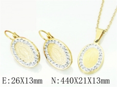 HY Wholesale 316L Stainless Steel Earrings Necklace Jewelry Set-HY12S1097HXX