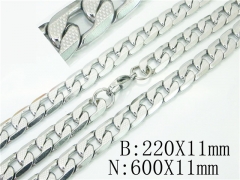 HY Wholesale Stainless Steel 316L Jewelry Fashion Chains Sets-HY40S0429HOE