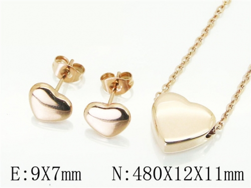 HY Wholesale 316L Stainless Steel Earrings Necklace Jewelry Set-HY59S1909OL