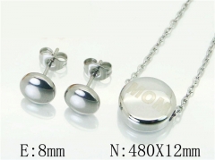 HY Wholesale 316L Stainless Steel Earrings Necklace Jewelry Set-HY59S1915ML