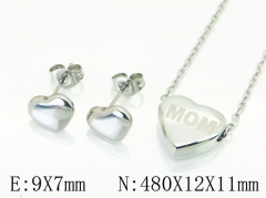 HY Wholesale 316L Stainless Steel Earrings Necklace Jewelry Set-HY59S1910ML