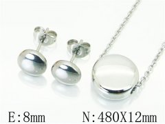 HY Wholesale 316L Stainless Steel Earrings Necklace Jewelry Set-HY59S1912ML