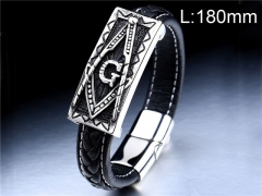 HY Wholesale Jewelry Fashion Bracelets (Leather)-HY0012B182