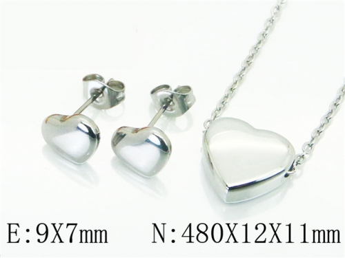 HY Wholesale 316L Stainless Steel Earrings Necklace Jewelry Set-HY59S1907ML