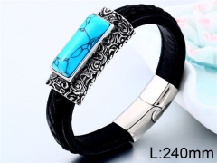 HY Wholesale Jewelry Fashion Bracelets (Leather)-HY0012B101