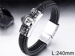 HY Wholesale Jewelry Fashion Bracelets (Leather)-HY0012B223