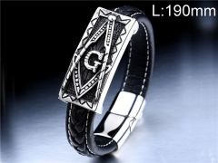 HY Wholesale Jewelry Fashion Bracelets (Leather)-HY0012B183