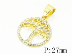 HY Wholesale 316L Stainless Steel Jewelry Popular Pendant-HY13P1585HSS