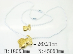 HY Wholesale Stainless Steel 316L Necklaces Bracelets Sets-HY21S0288ILW