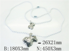 HY Wholesale Stainless Steel 316L Necklaces Bracelets Sets-HY21S0287IJQ