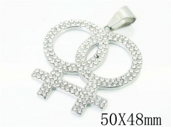 HY Wholesale 316L Stainless Steel Jewelry Popular Pendant-HY13P1542HKF