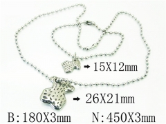 HY Wholesale Stainless Steel 316L Necklaces Bracelets Sets-HY21S0303IJT
