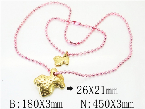 HY Wholesale Stainless Steel 316L Necklaces Bracelets Sets-HY21S0294ILB