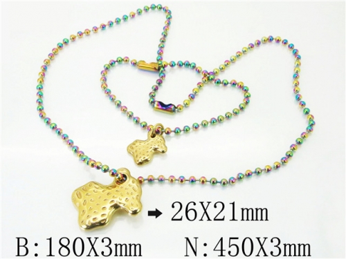 HY Wholesale Stainless Steel 316L Necklaces Bracelets Sets-HY21S0299ILT
