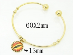 HY Wholesale Stainless Steel 316L Fashion Bangle-HY58B0563KLG