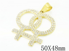 HY Wholesale 316L Stainless Steel Jewelry Popular Pendant-HY13P1543HLS