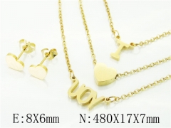 HY Wholesale 316L Stainless Steel Earrings Necklace Jewelry Set-HY12S1106HWW