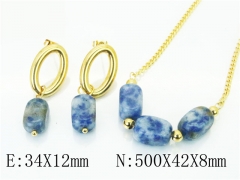 HY Wholesale 316L Stainless Steel Earrings Necklace Jewelry Set-HY06S1084HLF