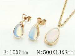 HY Wholesale 316L Stainless Steel Earrings Necklace Jewelry Set-HY06S1085HKE