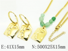 HY Wholesale 316L Stainless Steel Earrings Necklace Jewelry Set-HY06S1082HME