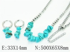 HY Wholesale 316L Stainless Steel Earrings Necklace Jewelry Set-HY06S1079HIF