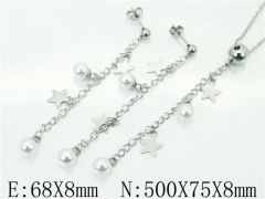 HY Wholesale Jewelry 316L Stainless Steel Earrings Necklace Jewelry Set-HY59S1925PC