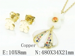 HY Wholesale Jewelry 316L Stainless Steel Earrings Necklace Jewelry Set-HY21S0308IKC