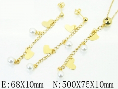 HY Wholesale Jewelry 316L Stainless Steel Earrings Necklace Jewelry Set-HY59S1958HQL