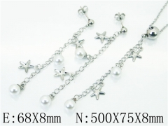 HY Wholesale Jewelry 316L Stainless Steel Earrings Necklace Jewelry Set-HY59S1924PX