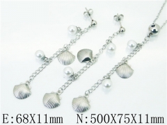 HY Wholesale Jewelry 316L Stainless Steel Earrings Necklace Jewelry Set-HY59S1922PD