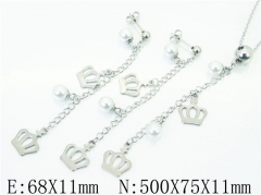 HY Wholesale Jewelry 316L Stainless Steel Earrings Necklace Jewelry Set-HY59S1930PD