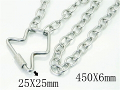 HY Wholesale Necklaces Stainless Steel 316L Jewelry Necklaces-HY81N0384KHT