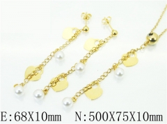 HY Wholesale Jewelry 316L Stainless Steel Earrings Necklace Jewelry Set-HY59S1955HTL