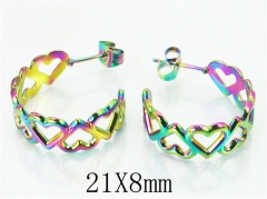 HY Wholesale Earrings 316L Stainless Steel Fashion Jewelry Earrings-HY70E0298LR