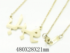 HY Wholesale Necklaces Stainless Steel 316L Jewelry Necklaces-HY52N0031OR