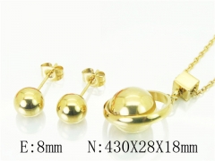 HY Wholesale Jewelry 316L Stainless Steel Earrings Necklace Jewelry Set-HY57S0031OT