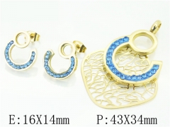 HY Wholesale Jewelry 316L Stainless Steel Earrings Necklace Jewelry Set-HY57S0021HKD