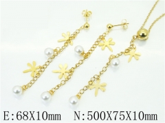 HY Wholesale Jewelry 316L Stainless Steel Earrings Necklace Jewelry Set-HY59S1956HEL