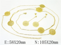 HY Wholesale Jewelry 316L Stainless Steel Earrings Necklace Jewelry Set-HY20S0010IQQ