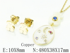 HY Wholesale Jewelry 316L Stainless Steel Earrings Necklace Jewelry Set-HY21S0306IKS