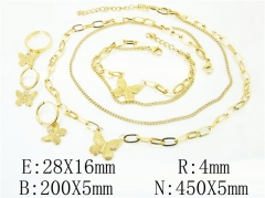 HY Wholesale Jewelry 316L Stainless Steel Earrings Necklace Jewelry Set-HY50S0131JQQ