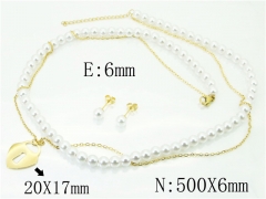 HY Wholesale Jewelry 316L Stainless Steel Earrings Necklace Jewelry Set-HY59S2052H5L