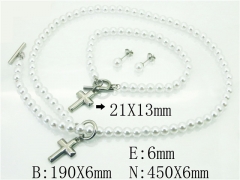 HY Wholesale Jewelry 316L Stainless Steel Earrings Necklace Jewelry Set-HY59S1964HOS