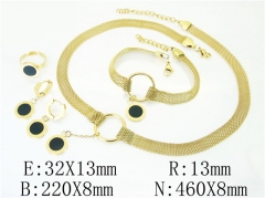 HY Wholesale Jewelry 316L Stainless Steel Earrings Necklace Jewelry Set-HY50S0103JCC