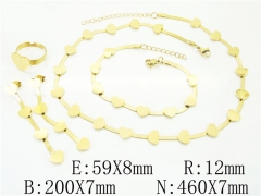 HY Wholesale Jewelry 316L Stainless Steel Earrings Necklace Jewelry Set-HY50S0113JBB
