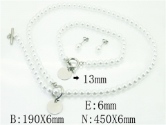 HY Wholesale Jewelry 316L Stainless Steel Earrings Necklace Jewelry Set-HY59S2003HOS
