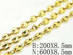 HY Wholesale Stainless Steel 316L Necklaces Bracelets Sets-HY40S0433IPE